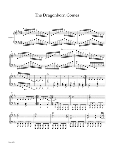 Dragonborn (skyrim Theme) (arr. Sebastián Rodríguez Bonil)