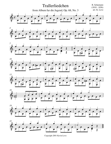 Trallerliedchen, Op. 68, No. 3 (arr. Kevin Love)