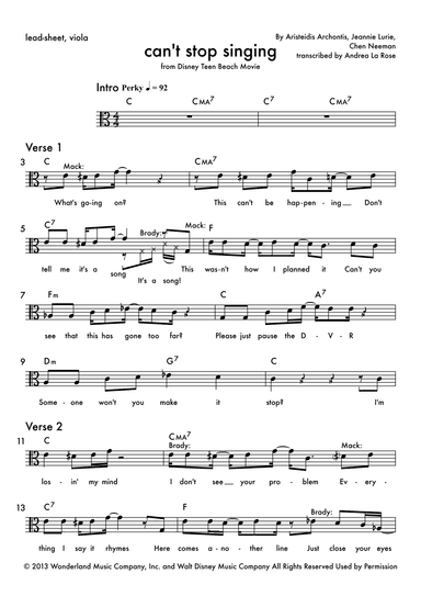 Can't Stop Singing (arr. Andrea La Rose)