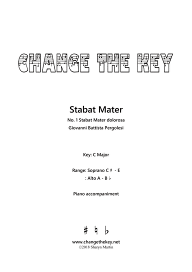 Stabat Mater No.1 Stabat Mater dolorosa - C Major (arr. Change the Key)