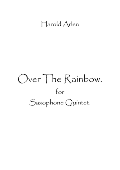 Over The Rainbow (arr. Spence Bundy)