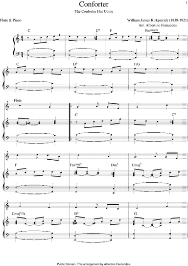 The Conforter Has Come (Flute & Piano) (arr. Albertino Fernandes)