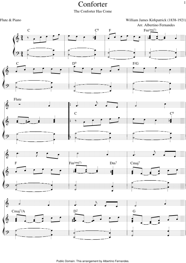 The Conforter Has Come (Flute & Piano) (arr. Albertino Fernandes)