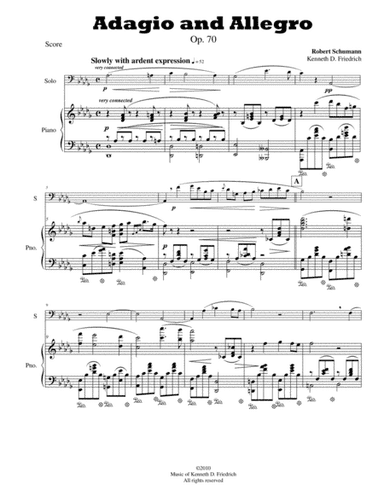 Adagio and Allegro, Op. 70 (arr. Kenneth D. Friedrich)