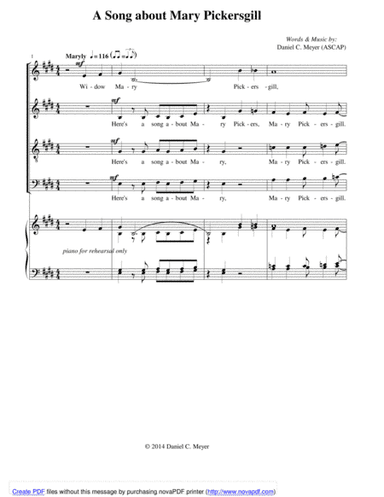 A Song about Mary Pickersgill