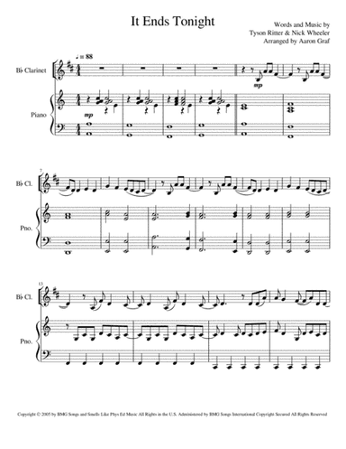 It Ends Tonight (arr. Aaron Graf)