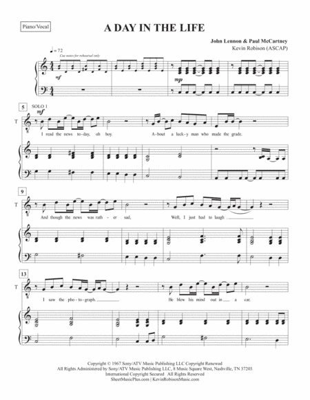 A Day In The Life (arr. Kevin Robison)