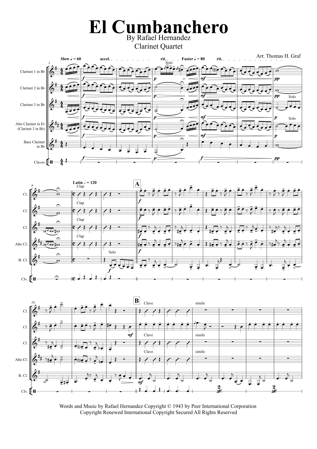El Cumbanchero (arr. Thomas Graf)