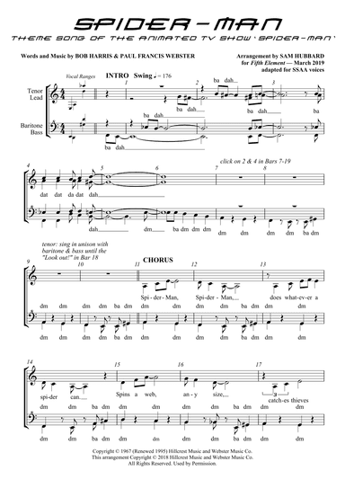 Theme From Spider Man (arr. Sam Hubbard)