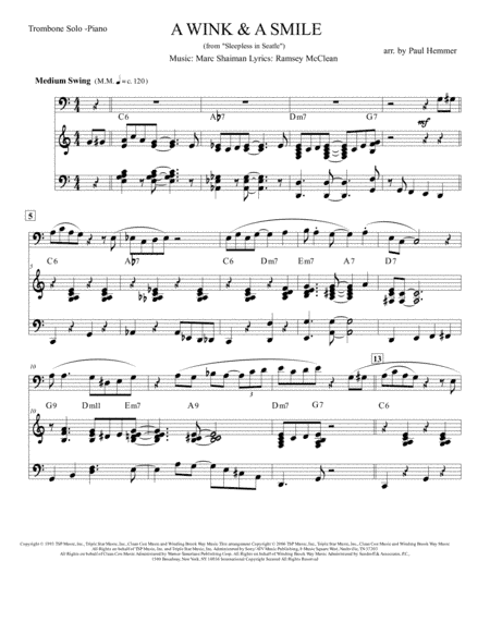 A Wink And A Smile (arr. Paul Hemmer)