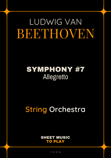 Symphony No.7, Op.92 - Allegretto - String Orchestra (Full Score and Parts) (arr. César Madeira)