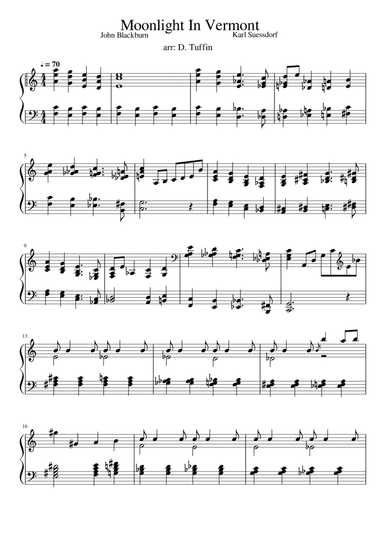 Moonlight In Vermont (arr. Den Tuffin)