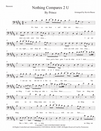 Nothing Compares 2 U (arr. Kevin Busse)