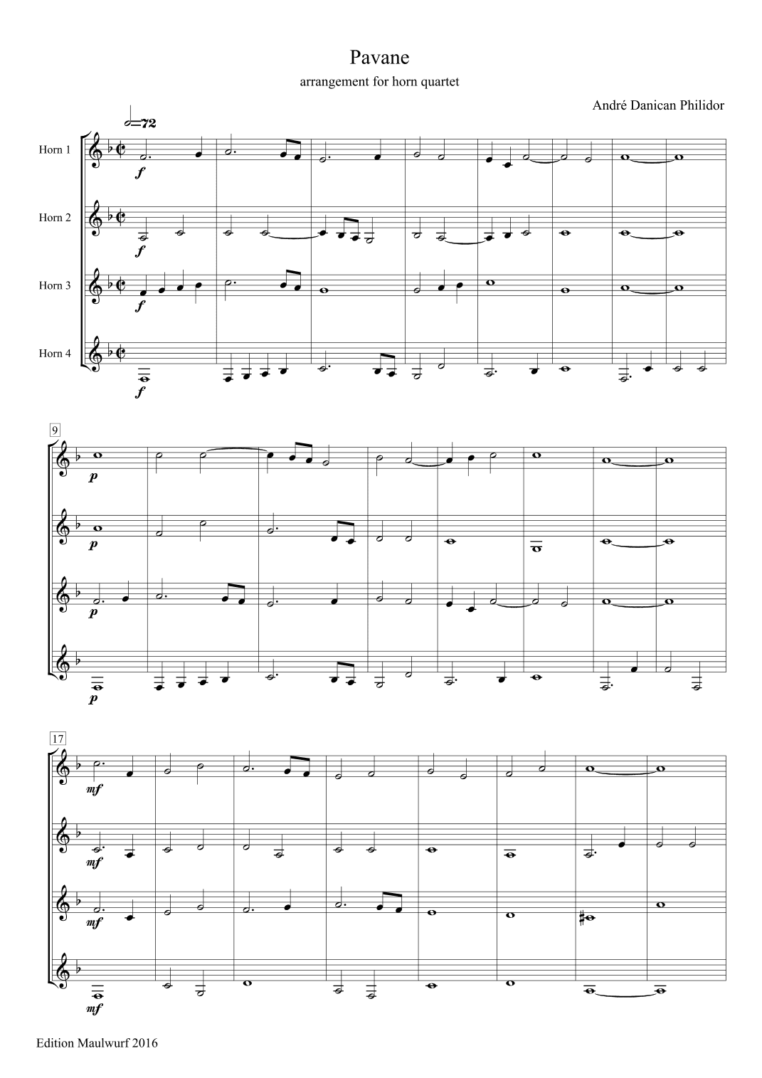 Pavane (arr. Edition Maulwurf)