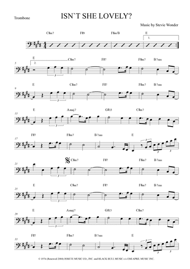 Isn't She Lovely (arr. Anderson Quevedo)