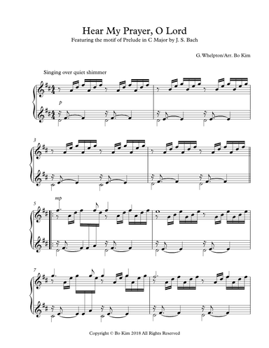 Hear Our Prayer, O Lord (Kyrie for solo piano prelude or offertory) (arr. Bo Kim)