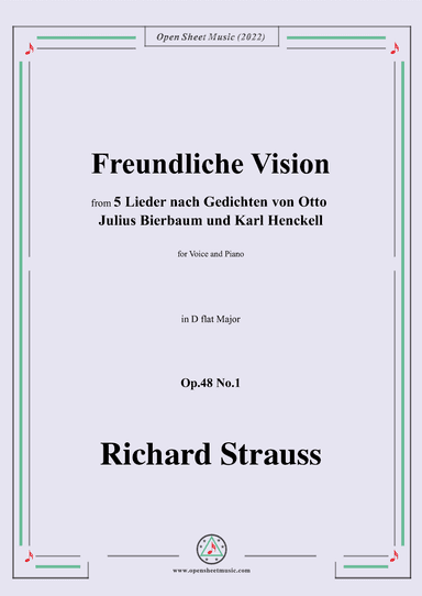Richard Strauss-Freundliche Vision,in D flat Major (arr. OSM Press)