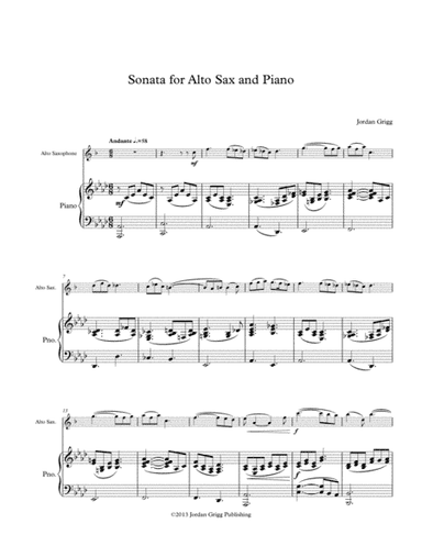 Sonata for Alto Sax and Piano