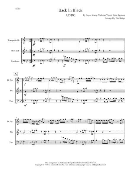 Back In Black (arr. Jim Bicigo)