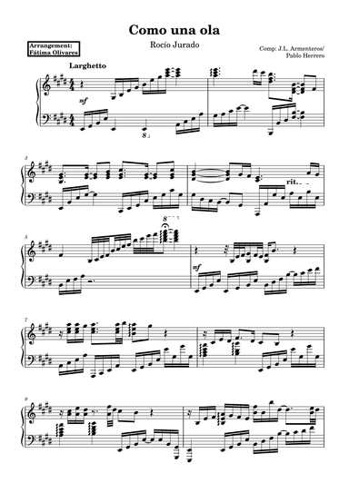 Como Una Ola (arr. Fátima Olivares)