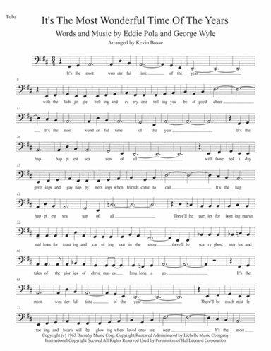 The Most Wonderful Time Of The Year (arr. Kevin Busse)