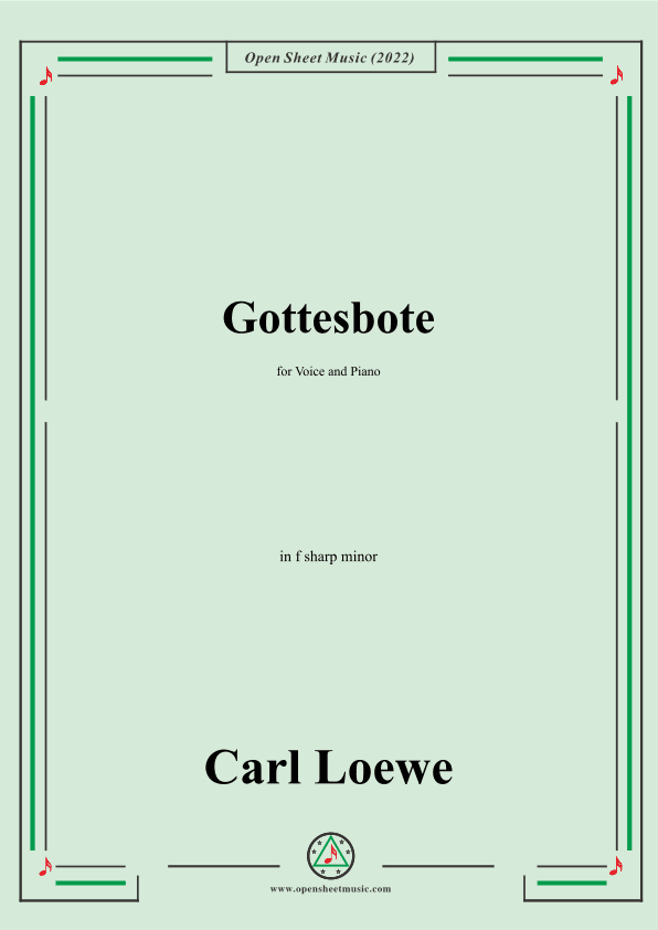 Loewe-Gottesbote,in f sharp minor,for Voice and Piano (arr. OSM Press)