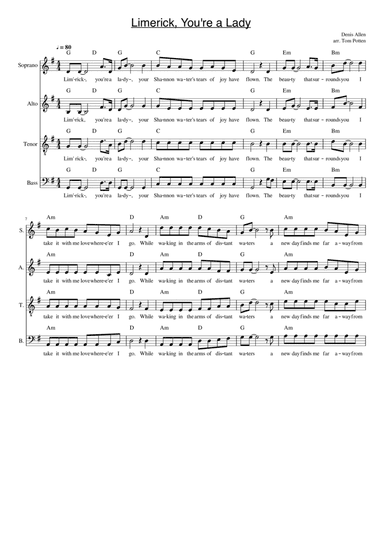 Limerick You're A Lady (arr. Tom Potten)