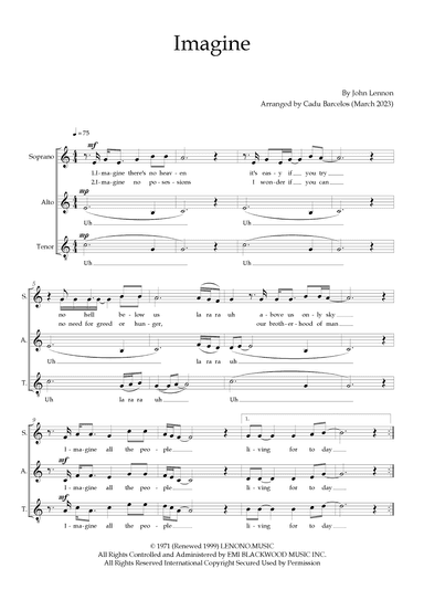 Imagine (arr. Cadu Barcelos)