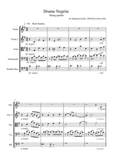 Drume Negrita (arr. Benjamin Kidds)