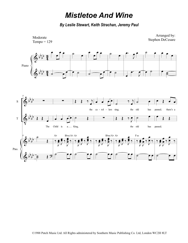 Mistletoe And Wine (arr. Stephen DeCesare)