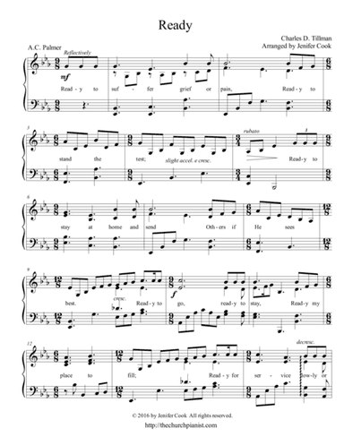 Ready (arr. Arranged by Jenifer Cook)