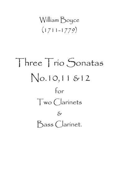 Three Trio Sonatas No.10,11 & 12 (arr. Spence Bundy)