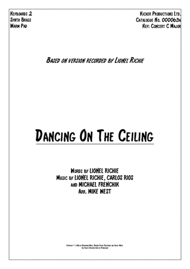 Dancing On The Ceiling (arr. Mike West)