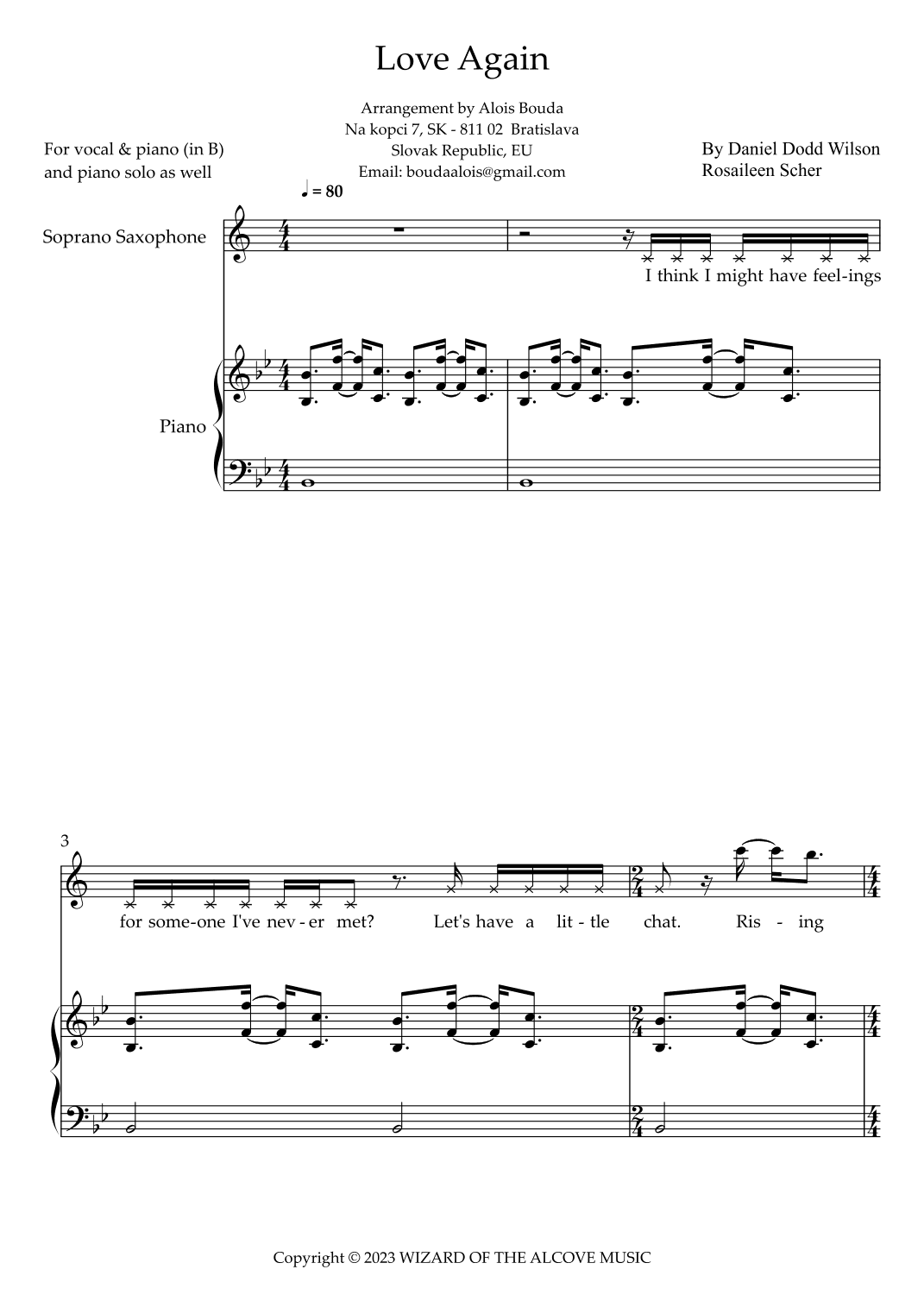 Love Again (arr. Alois Bouda)