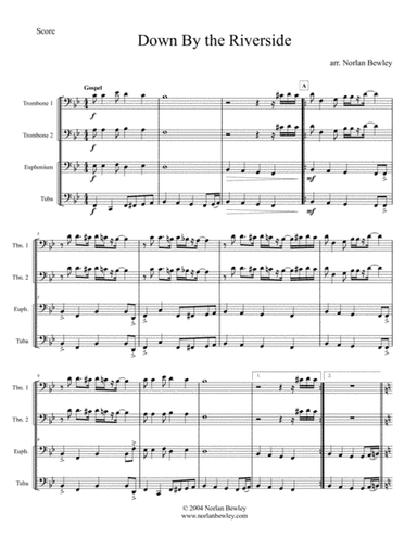 Down By The Riverside - Low Brass Quartet (arr. Norlan Bewley)