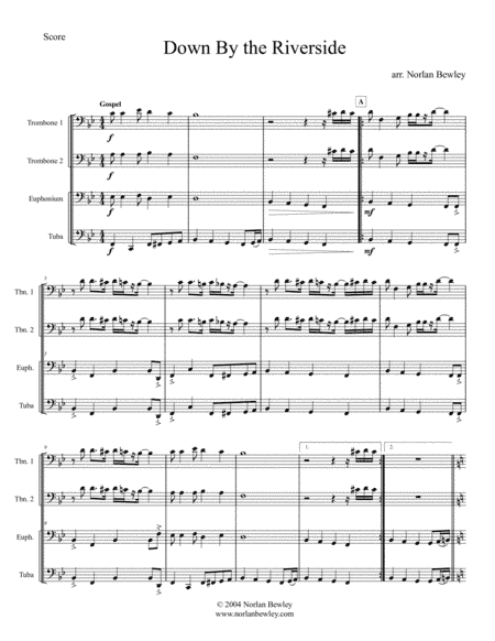 Down By The Riverside - Low Brass Quartet (arr. Norlan Bewley)