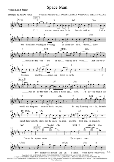 Space Man (arr. Andy Pike)