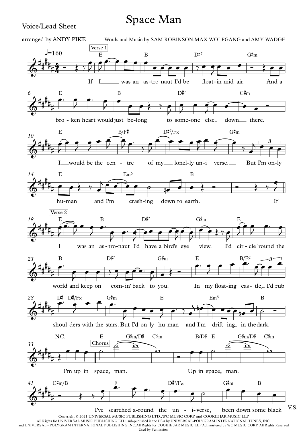 Space Man (arr. Andy Pike)