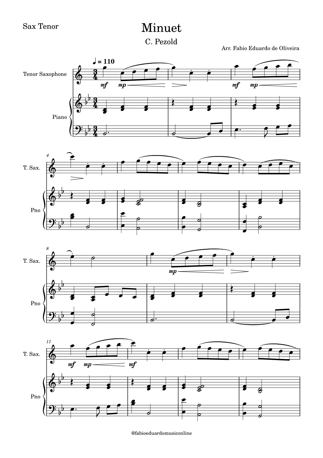 Minuet ("Bach") (arr. Fabio Eduardo de Oliveira)