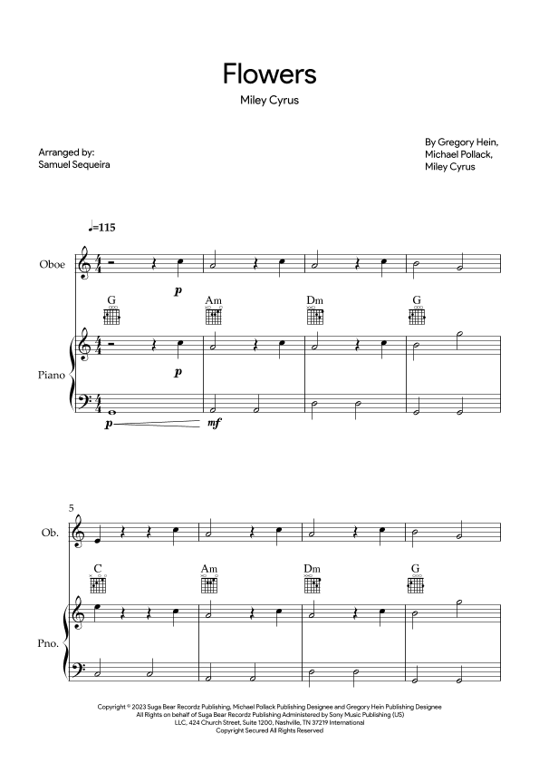 Flowers (arr. Samuel Sequeira)