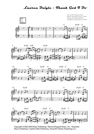 Thank God I Do (arr. by ezequiel zeferino)