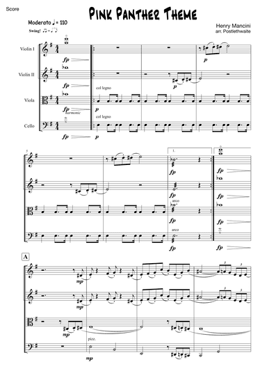 The Pink Panther (arr. Postlethwaite)