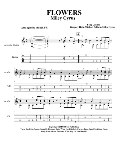 Flowers (arr. Tondi. FR)