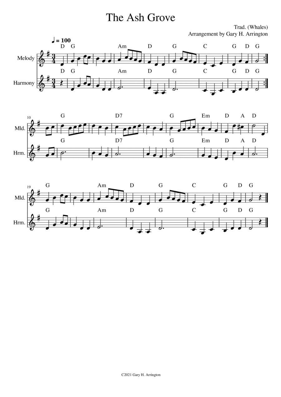 The Ash Grove (arr. Gary H. Arrington)