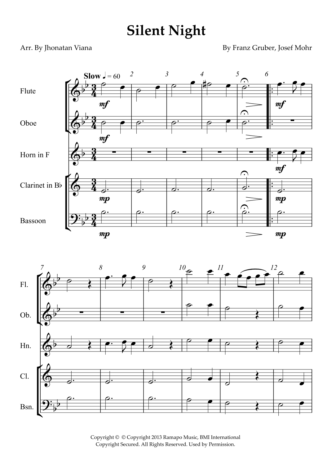 Silent Night (arr. Jhonatan Lucio Viana)