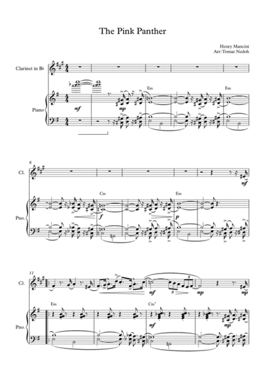 The Pink Panther (arr. Tomaz Nedoh)