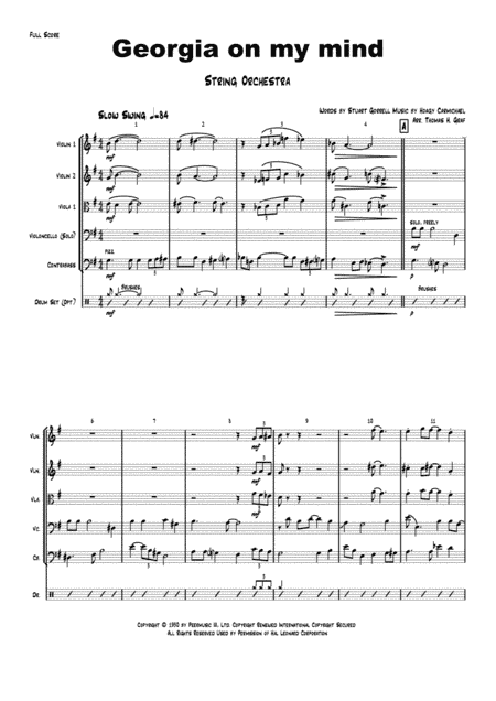 Georgia On My Mind (arr. Thomas H. Graf)