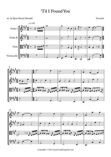 'Til I Found You - Freestyle (arr. Ryan Hanzel Monakil)