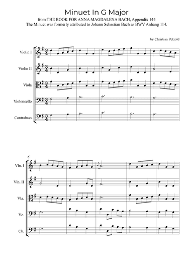 Minuet In G Major (arr. Alex Nunes Rodrigues)