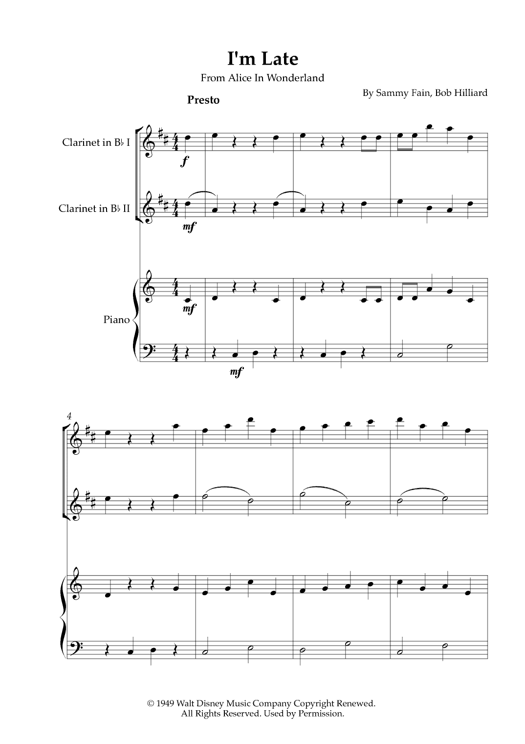 I'm Late (arr. Karen Gueiros)